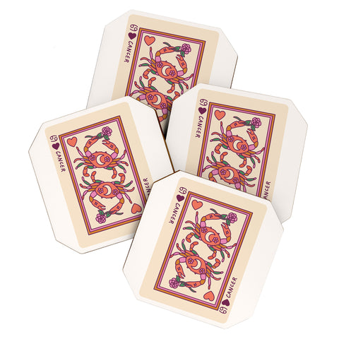 Kira Cancer Playing Card Coaster Set