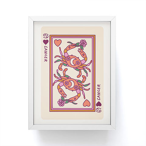 Kira Cancer Playing Card Framed Mini Art Print