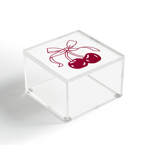Kira Cherry Bow Ribbon Acrylic Box
