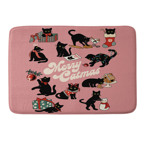 Kira Christmas Cats Memory Foam Bath Mat