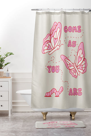 Kira Come As Your Are Shower Curtain And Mat