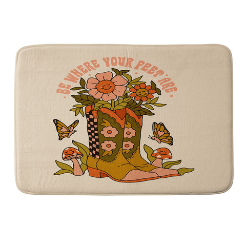 Kira Cowgirl Quote Memory Foam Bath Mat