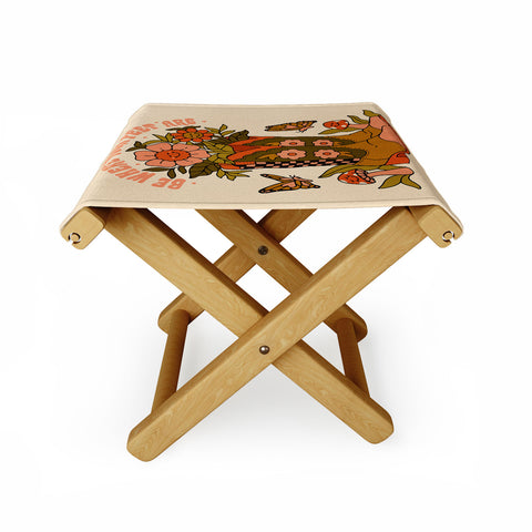 Kira Cowgirl Quote Folding Stool