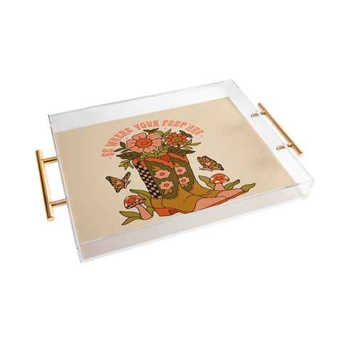 Kira Cowgirl Quote Acrylic Tray