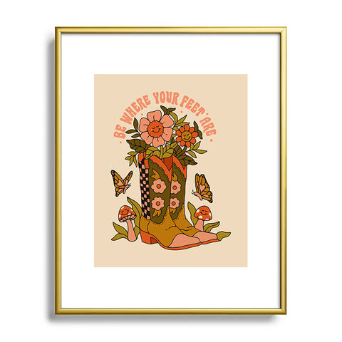 Kira Cowgirl Quote Metal Framed Art Print