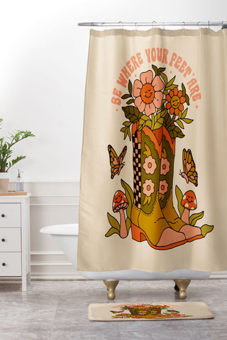 Kira Cowgirl Quote Shower Curtain And Mat