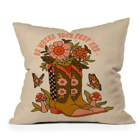 Kira Cowgirl Quote Outdoor Throw Pillow