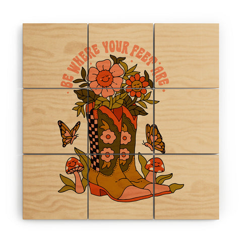 Kira Cowgirl Quote Wood Wall Mural