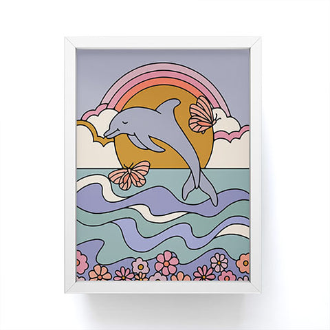 Kira Dolphin Framed Mini Art Print