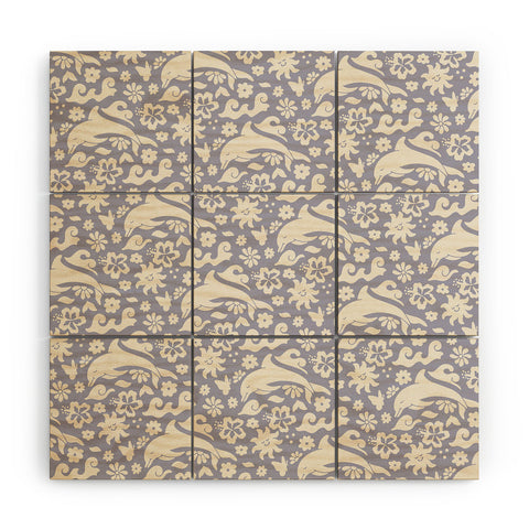 Kira Dolphin Wood Wall Mural