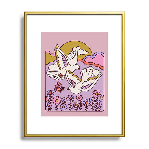 Kira Dove Metal Framed Art Print