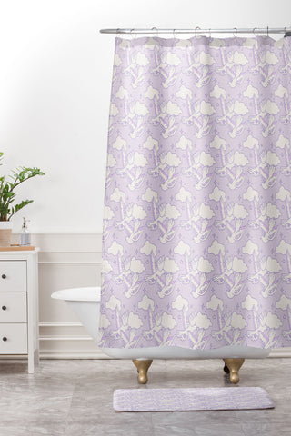 Kira Dove Shower Curtain And Mat