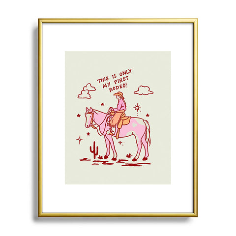 Kira First Rodeo Metal Framed Art Print