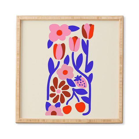 Kira Folk Flowers Framed Wall Art
