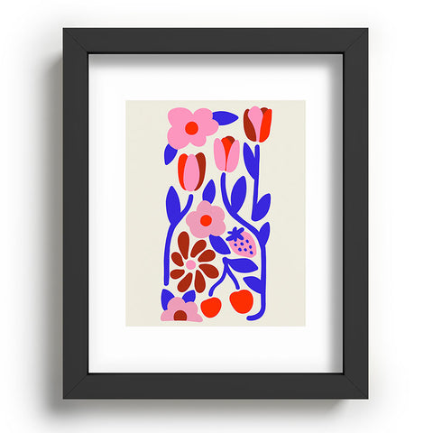 Kira Folk Flowers Recessed Framing Rectangle
