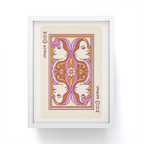 Kira Gemini Playing Card Framed Mini Art Print