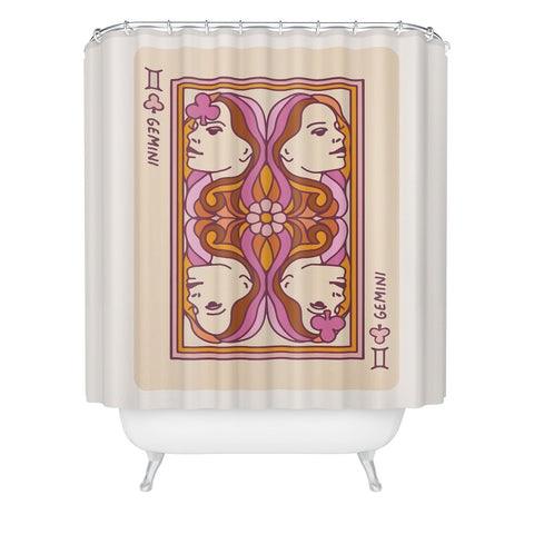 Kira Gemini Playing Card Shower Curtain