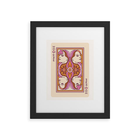 Kira Gemini Playing Card Framed Art Print