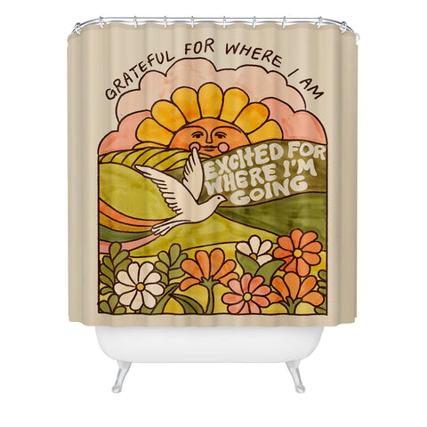 Kira Grateful I Shower Curtain