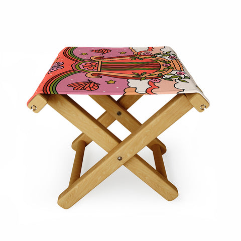 Kira Grecian Lyre Folding Stool