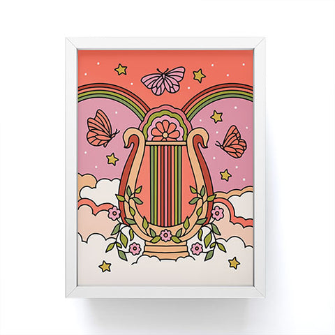 Kira Grecian Lyre Framed Mini Art Print