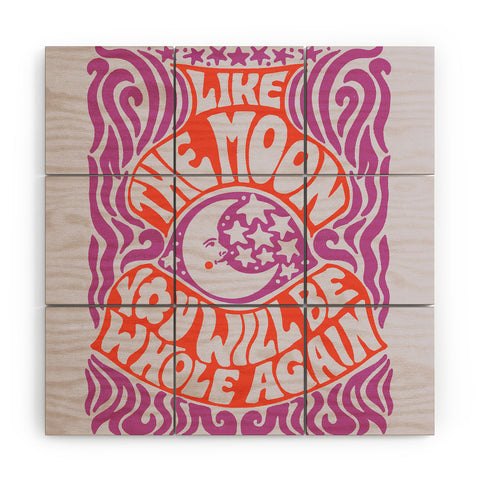 Kira Groovy Moon Wood Wall Mural