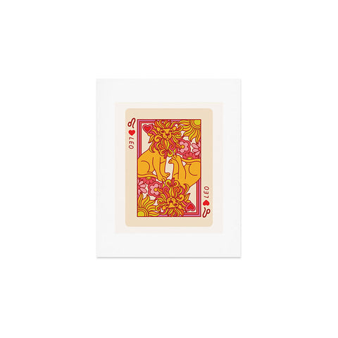 Kira Leo Playing Card Art Print