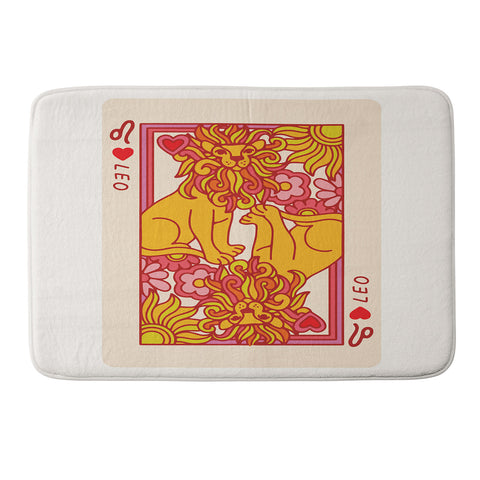 Kira Leo Playing Card Memory Foam Bath Mat