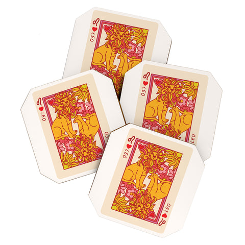 Kira Leo Playing Card Coaster Set