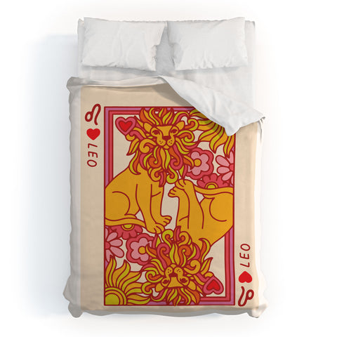 Kira Leo Playing Card Duvet Cover