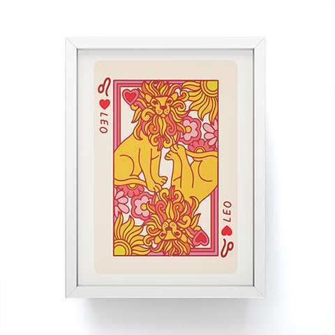 Kira Leo Playing Card Framed Mini Art Print