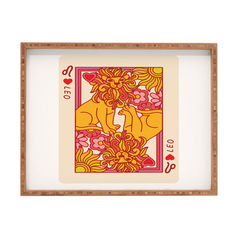 Kira Leo Playing Card Rectangular Tray