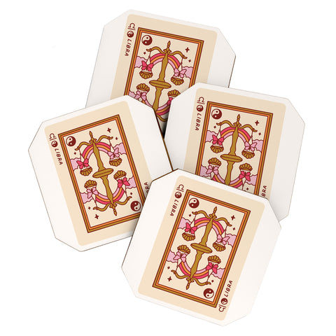 Kira Libra Playing Card Coaster Set