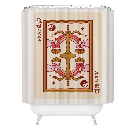 Kira Libra Playing Card Shower Curtain