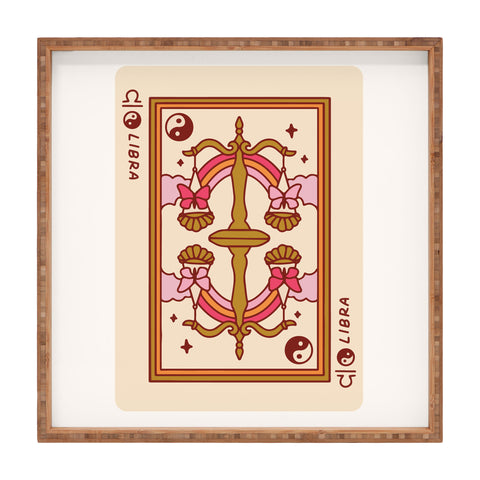 Kira Libra Playing Card Square Tray