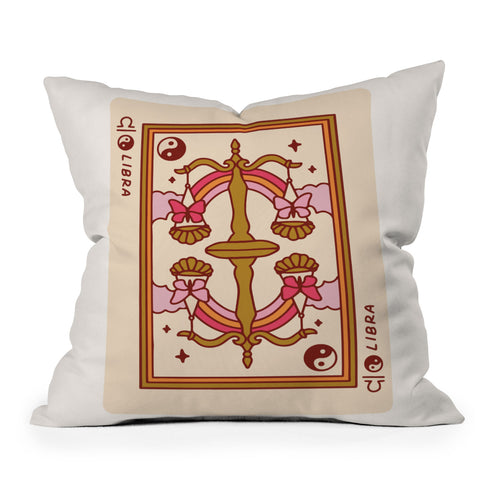 Kira Libra Playing Card Outdoor Throw Pillow