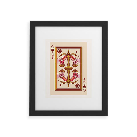 Kira Libra Playing Card Framed Art Print