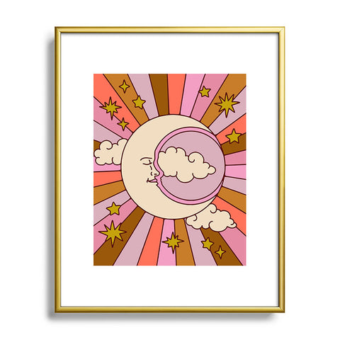 Kira Moonburst Metal Framed Art Print