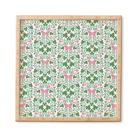 Kira Pink Ivy Framed Wall Art