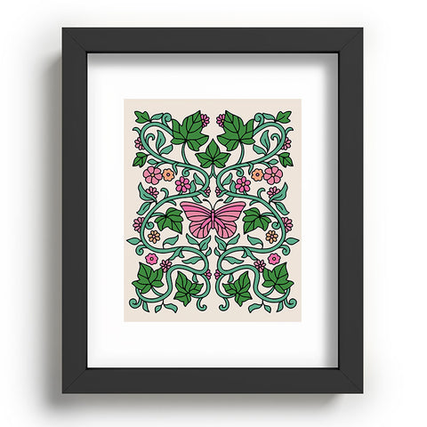 Kira Pink Ivy Recessed Framing Rectangle