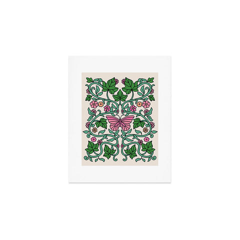 Kira Pink Ivy Art Print
