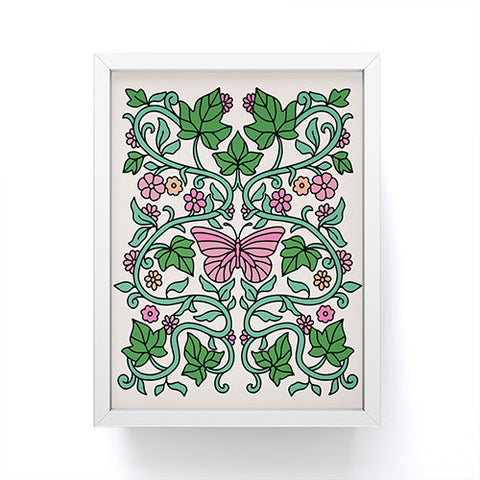 Kira Pink Ivy Framed Mini Art Print