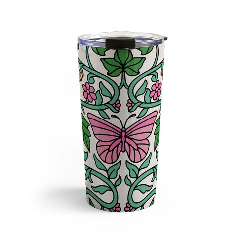 Kira Pink Ivy Travel Mug