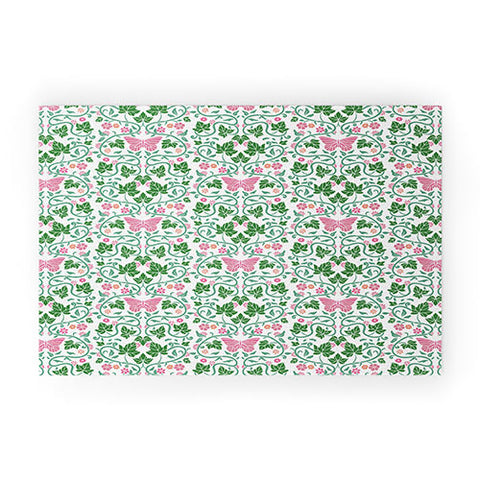 Kira Pink Ivy Welcome Mat