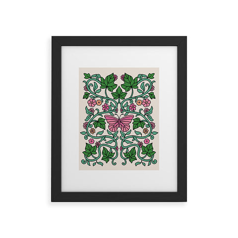 Kira Pink Ivy Framed Art Print