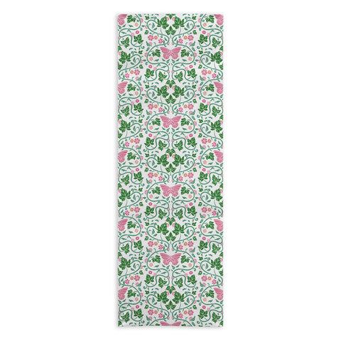 Kira Pink Ivy Yoga Towel