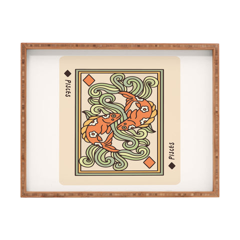 Kira Pisces Playing Card Rectangular Tray