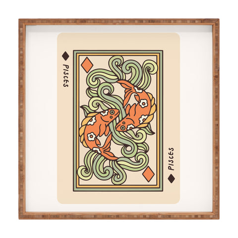 Kira Pisces Playing Card Square Tray