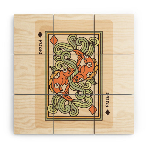 Kira Pisces Playing Card Wood Wall Mural