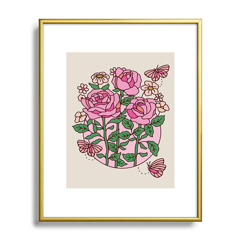 Kira Rose II Metal Framed Art Print